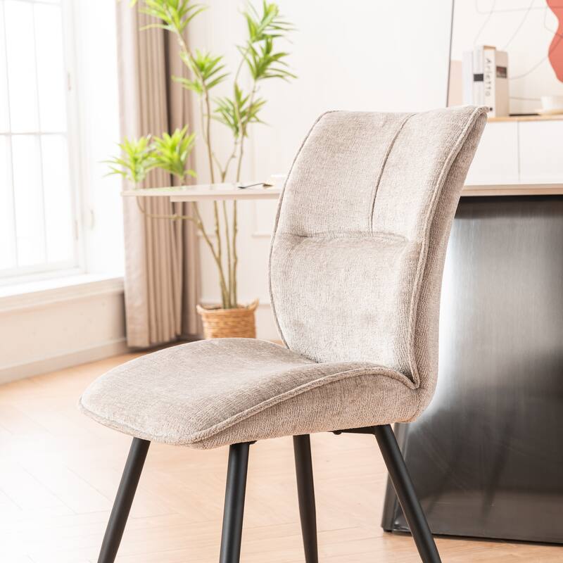 Dining Chairs Set of 2, Armless Kitchen Chairs, Soft Cushion