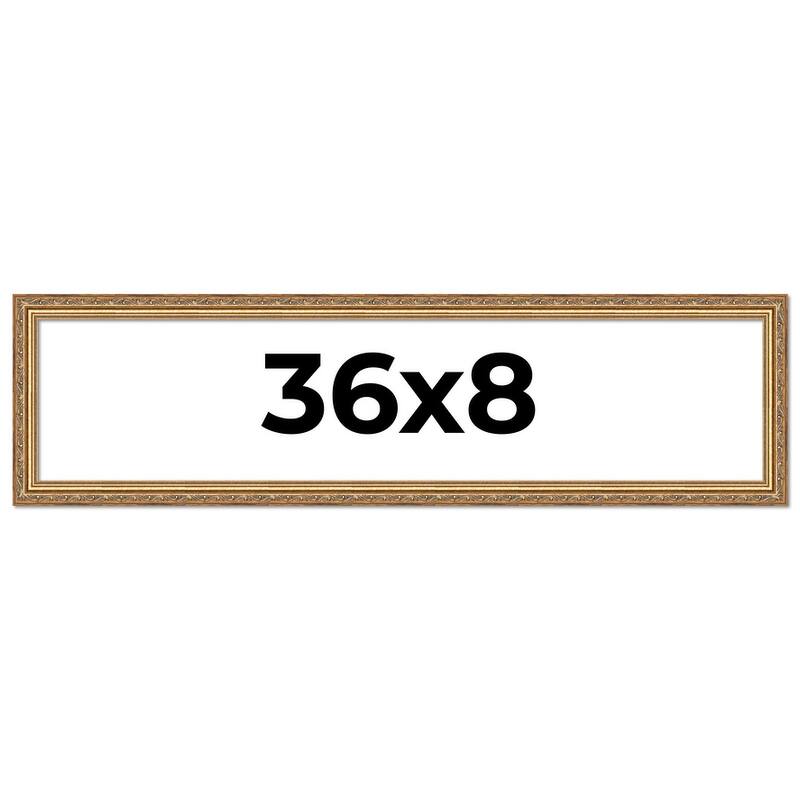 36x8 Frame Red Solid Wood Picture Frame Width 1.75 Inches | Interior Frame Depth 1 13/16 Inches