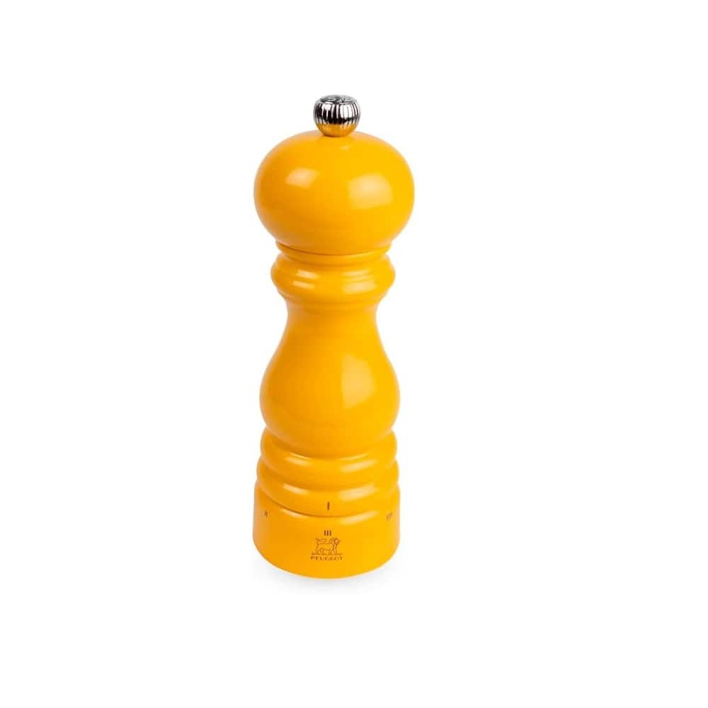 Peugeot Paris u'Select Zirlion Salt Mill, Saffron Yellow, 7 inch, Adjustable Grind