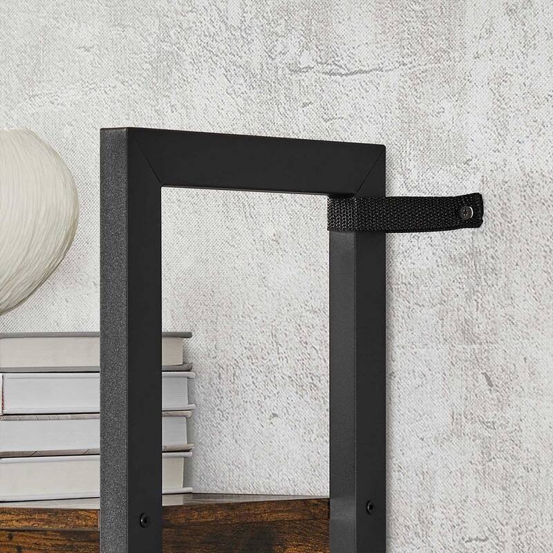 Triple Wide 5 Tier Bookshelf, Bookcase with 14 Storage Shelves, Metal Frame, Rustic Brown and Black - 62.2"L x 9.4"W x 65.4"H