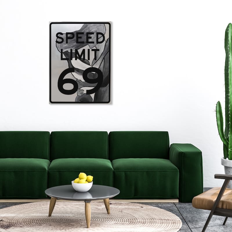 Wynwood Studio JJ Hammond - Speed Limit 69 II Modern & Contemporary Wall Art Canvas Print - 30 x 36