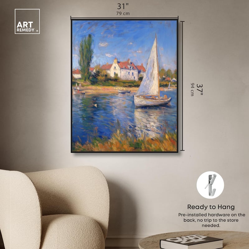 Bayside Calm I Canvas by Art Remedy