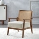 preview thumbnail 1 of 7, Lifestorey Serena Cane and Solid Wood Accent Chair Walnut