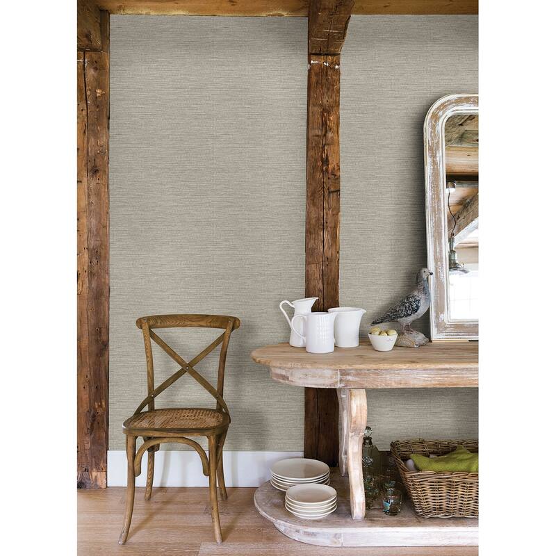 Plaited Grass Grey Wallpaper