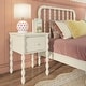 preview thumbnail 1 of 15, Max and Lily Jenny Lind 1 Drawer Nightstand Linen White