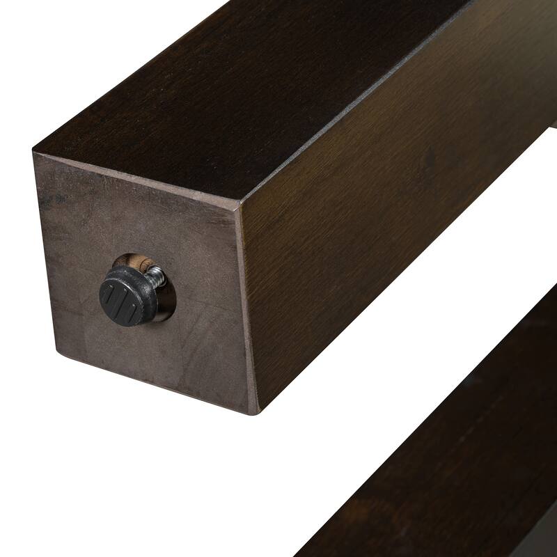 47.25 Inches Wooden Rustic Minimalist Console Table, with Hidden Drawer and Side Power Outlet