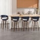 preview thumbnail 149 of 186, 26"/29" Faux Leather Swivel Bar Stools, Wood Counter Stool