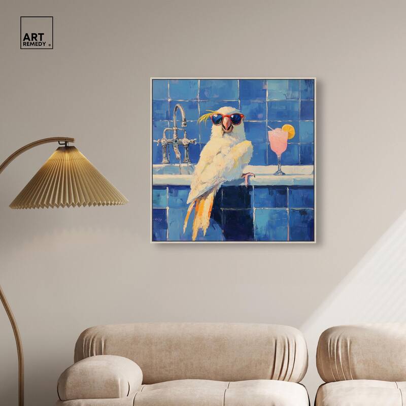Relaxing Bird Canvas by Art Remedy