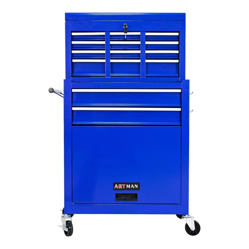 High Capacity Rolling Tool Chest with Wheels and 8 Drawers - Blue