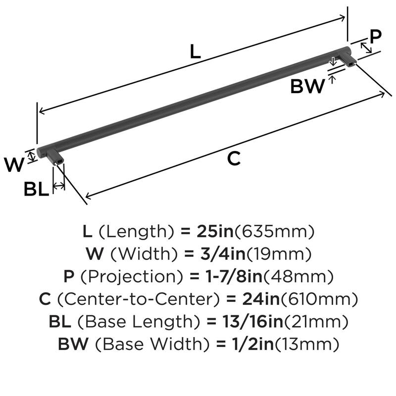 Amerock BP54072 Bronx 24" Center to Center Bar Cabinet Pull