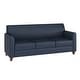 preview thumbnail 1 of 8, LeatherSoft Sofa with Clean Line Stitched Frame - 70"W x 29"D x 32.25"H Navy