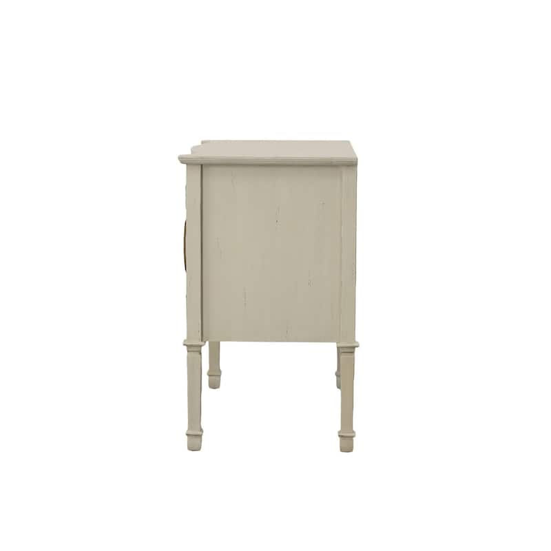 Willow 36" 2-Door Server, Distressed Cream