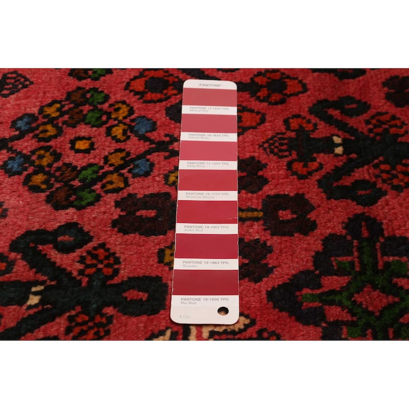 ECARPETGALLERY Hand-knotted Kayseri Red Wool Rug - 3'10 x 12'10