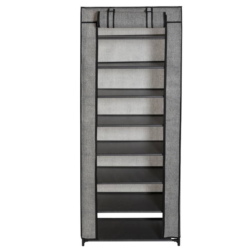 Simplify 8 Tier Shoe Organizer with Cover - 24" wide