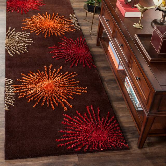 SAFAVIEH Handmade Soho Miyase Modern Burst New Zealand Wool Rug