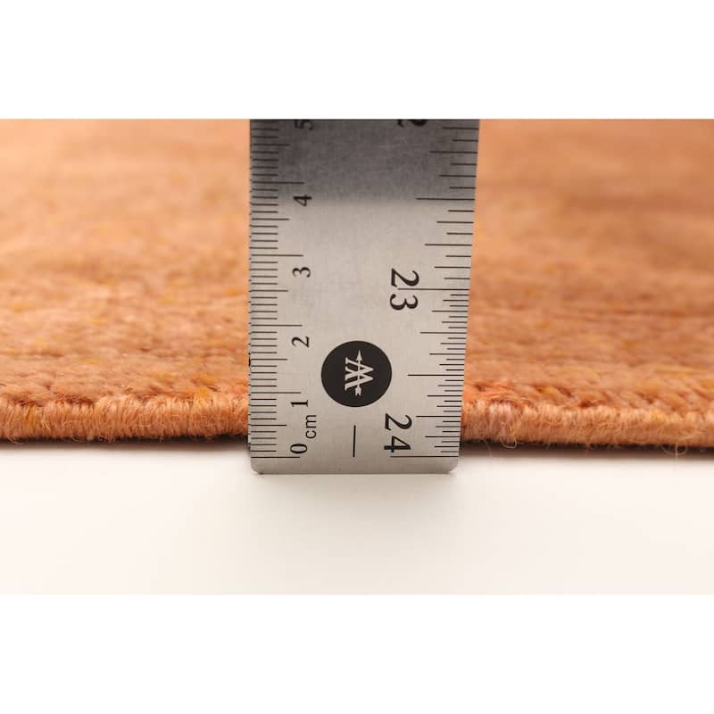 ECARPETGALLERY Hand-knotted Vibrance Burnt Orange Wool Rug - 4'0 x 5'9
