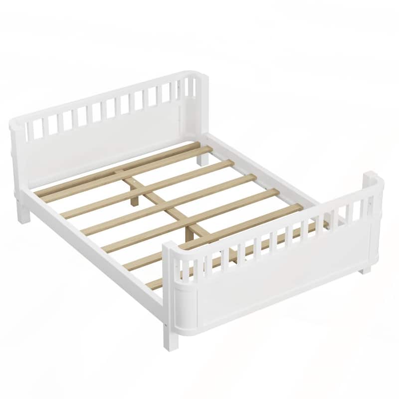 Full Size Wood Platform Bed for Kids