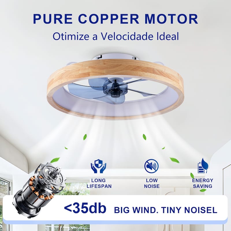 20" Ceiling Fans with Lights and Remote