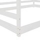 preview thumbnail 9 of 7, Solid Pine Wood Full Size Floor House Bed Play House Bed, White