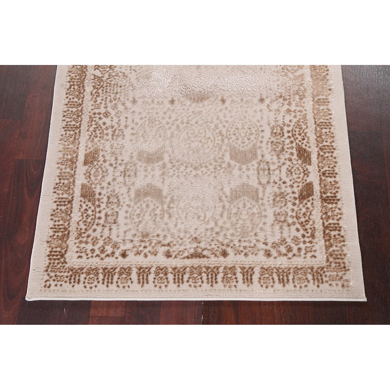 Geometric Damask Transitional Oriental Turkish Rug Decorative Carpet