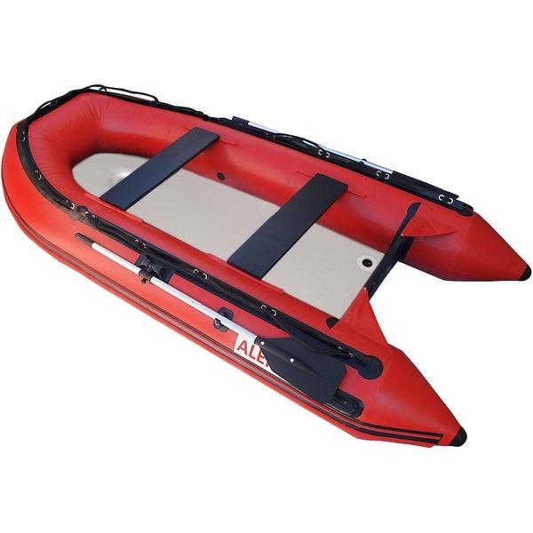 ALEKO Inflatable Fishing Raft Red Boat 10.5 Ft with Air Deck Floor. Opens flyout.