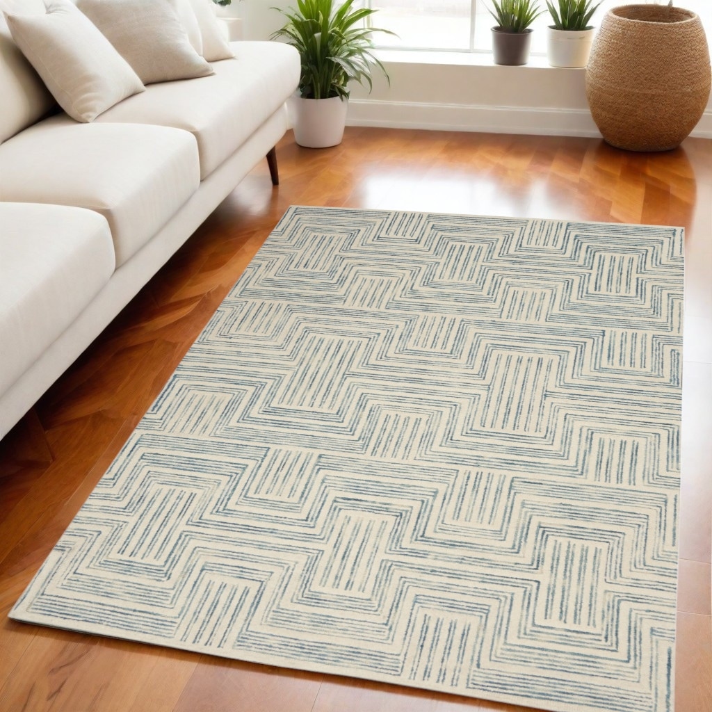 Jola Dugap Power Loomed Geometric Modern Soft Area Rug By HomeRoots