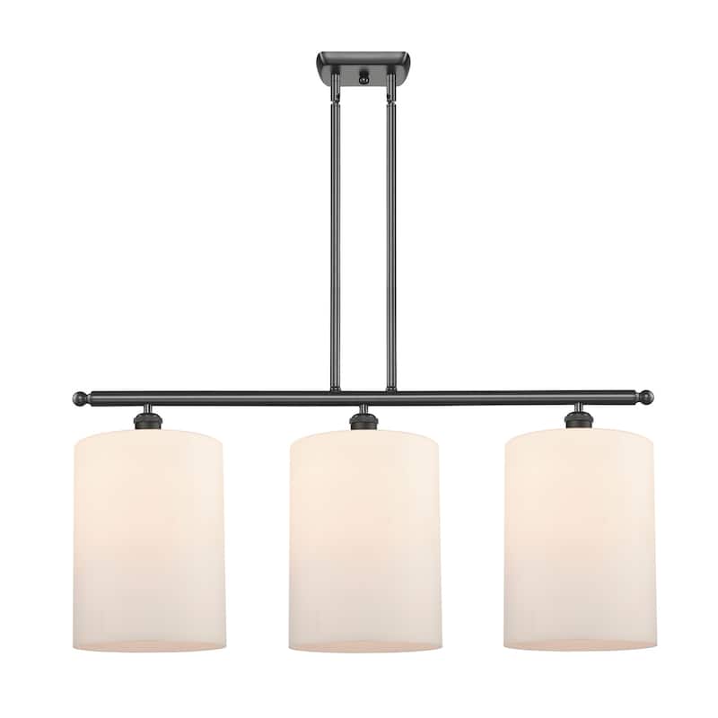 Innovations Lighting 516-3I-10-36-L Cobbleskill Linear Cobbleskill 3 - Oil Rubbed Bronze / Matte White