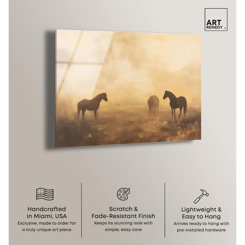 Equine Trio Acrylic by Art Remedy, Ready to Hang