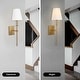 preview thumbnail 33 of 34, 1-Light Wall Sconce with White Fabric Shade