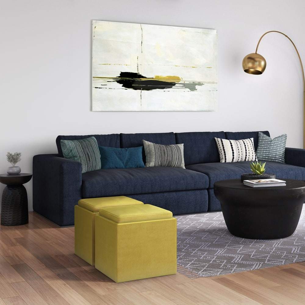 WYNDENHALL Townsend 17 inch Wide Contemporary Square Storage Ottoman