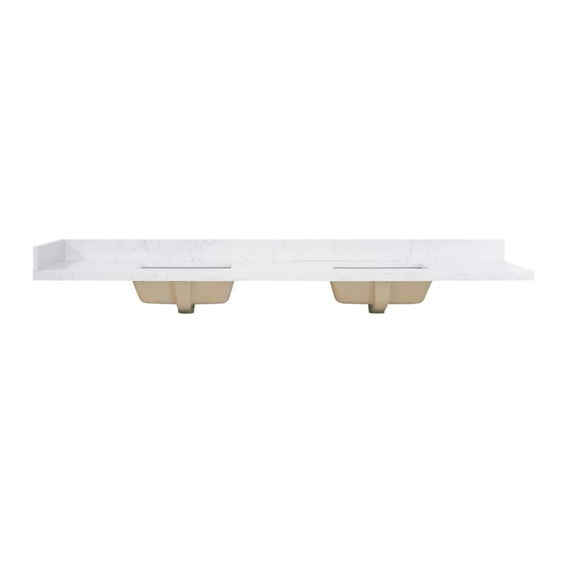 Altair Ceres Engineered Stone Vanity Top in Grain White Without Cabinet