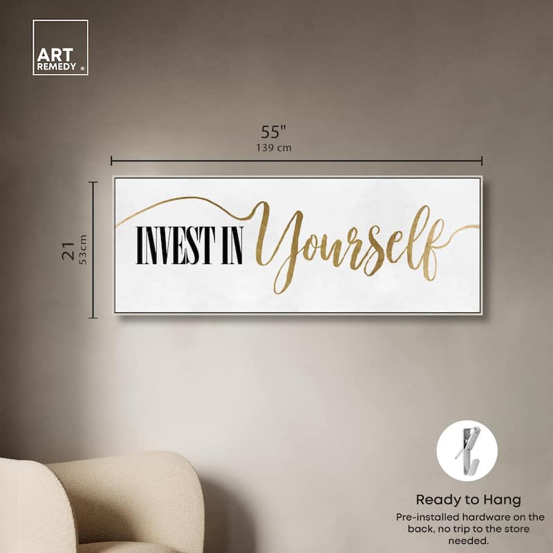 Invest In Yourself Panoramic Canvas by Art Remedy