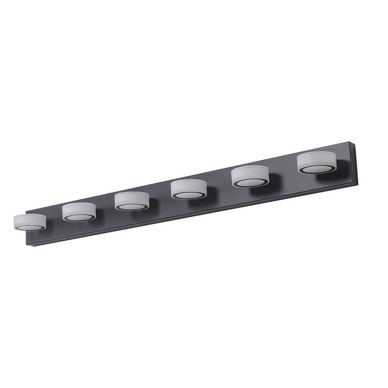 Sleek Black LED Vanity Light – Modern Wall-Mounted Bathroom Fixture for Mirrors & Showers‌
