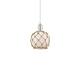 Option Polished Nickel / White Glass with Brown Rope