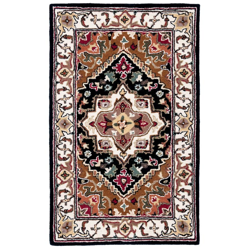 SAFAVIEH Handmade Heritage Carrol Traditional Oriental Wool Rug - 2'3" x 4' - Navy/Brown