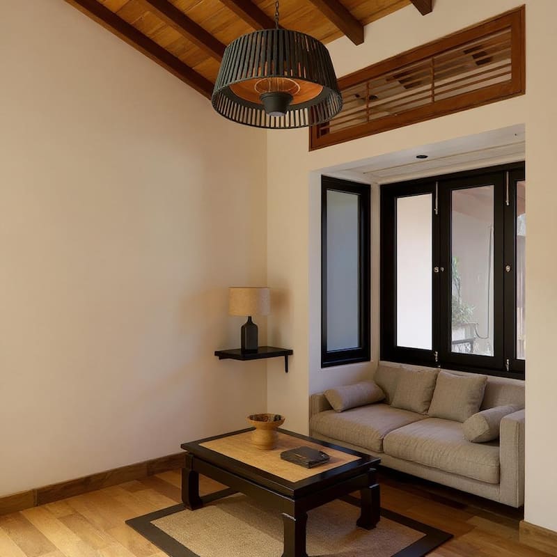 1500W Halogen Ceiling Mount Patio Heater with LED - Remote Control
