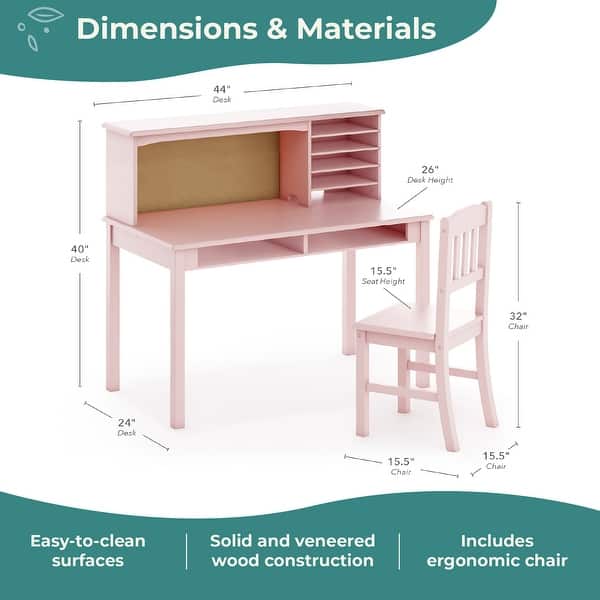 dimension image slide 0 of 7, Guidecraft Kids' Media Desk and Chair Set