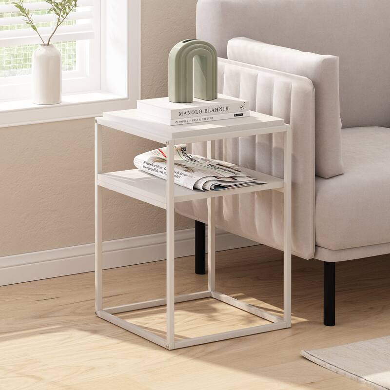 Furinno Moretti Modern Lifestyle Stackable Shelf, 2-Tier, Columbia Walnut