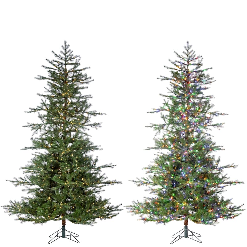 7.5 Foot High Pre Lit Natural Cut Portland Pine with Instant Glow Power Pole Feature - N/A