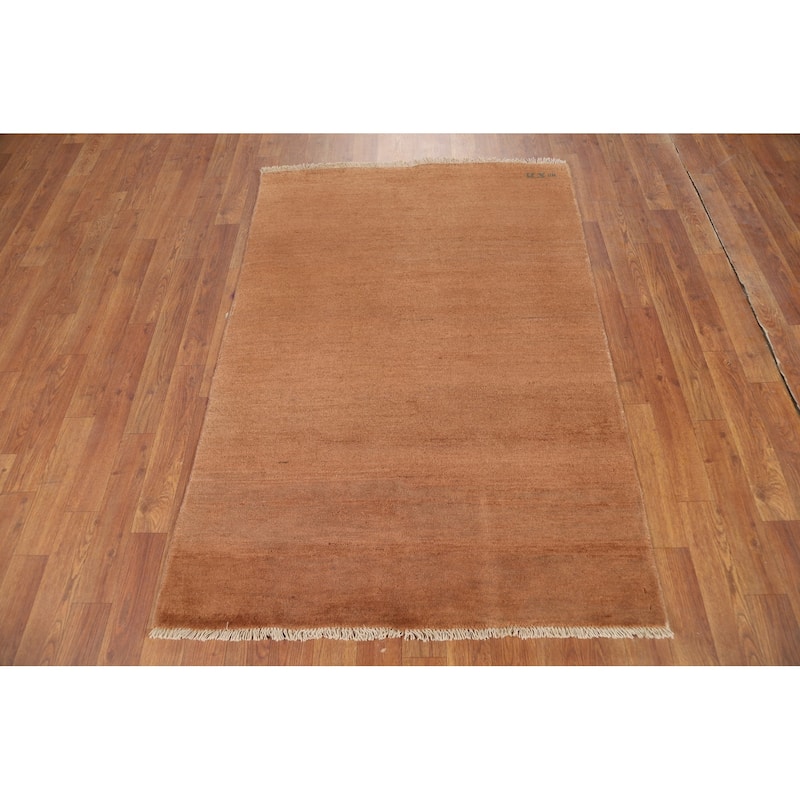 Modern Gabbeh Oriental Foyer Rug Contemporary Handmade Wool Carpet - 3'3"x 4'9"