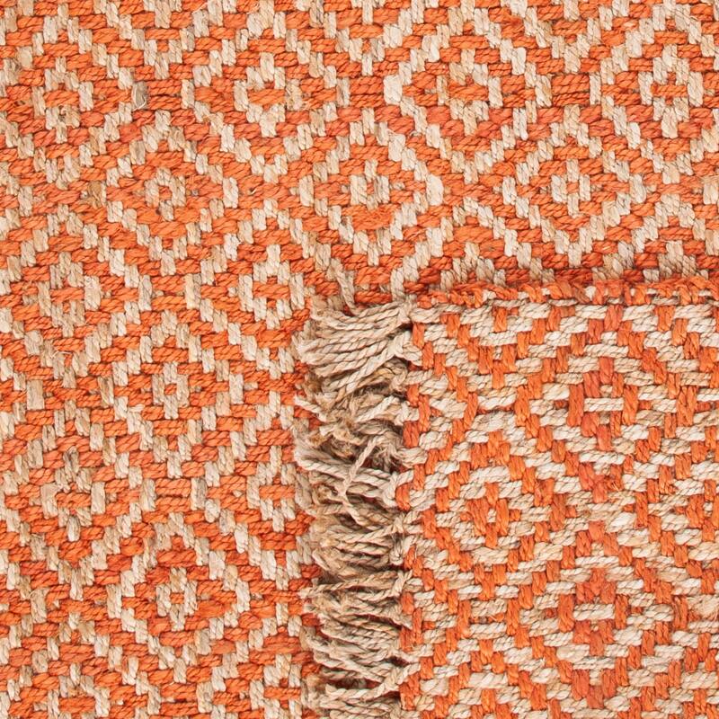 SAFAVIEH Handmade Natural Fiber Jaeda Diamond Jute Tassel Rug