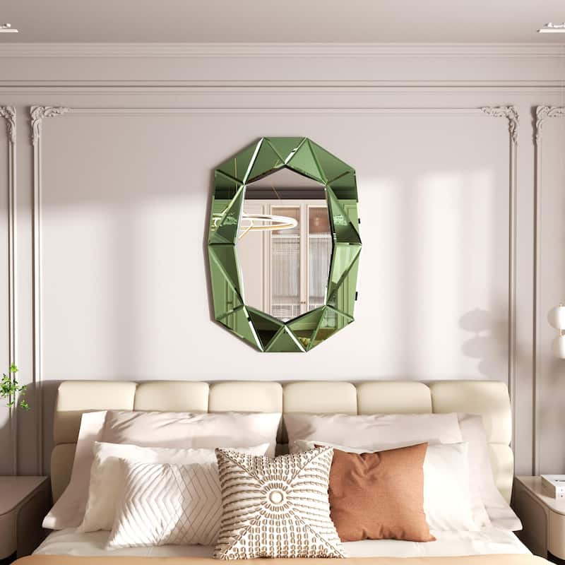 Wall Accent Mirror with Beveled Diamond Edge - 28" x 39"x 1"