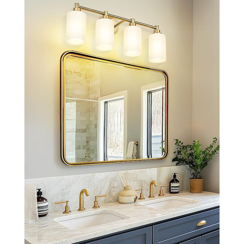 2/3/4/5-Light Bathroom Vanity Light with Clear Glass Shade