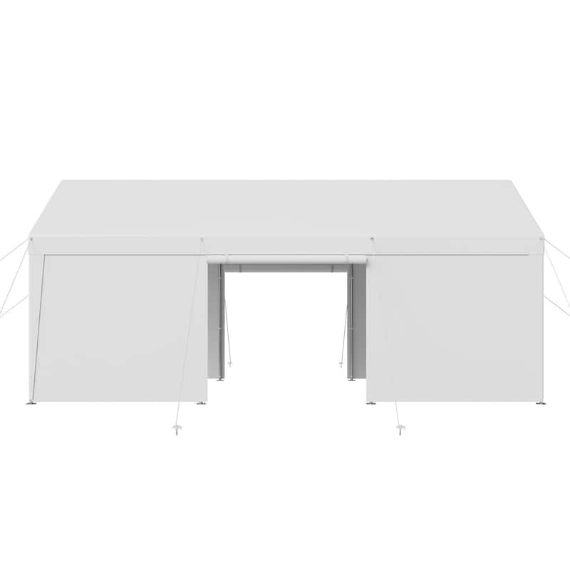 Galvanized Steel Portable Garage with Car Canopy and Sidewalls