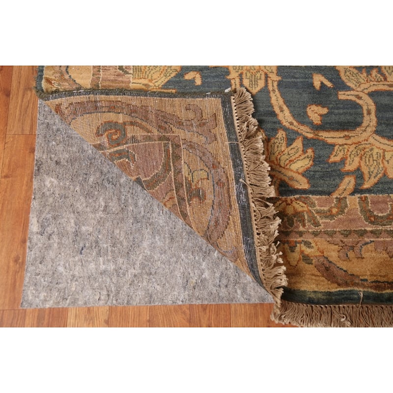 Brown Gold Art & Craft Oriental Area Rug Handmade Wool Carpet - 7'10"x 10'3"