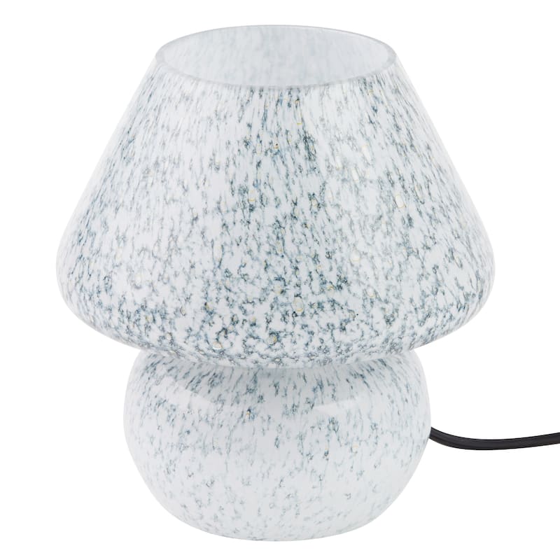 Luna River of Goods Green/Blue Glass Mushroom 8.75-Inch Accent Lamp - 7.5" x 7.5" x 8.75"