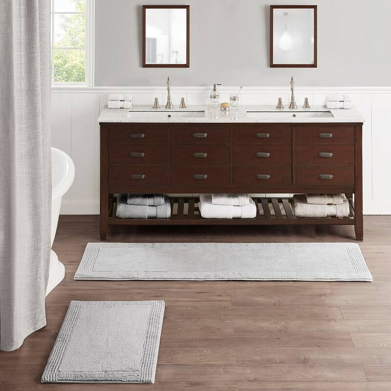 24 x 72" Cotton Tufted 3000 GSM Reversible Bath Rug