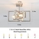 preview thumbnail 6 of 24, Modern Semi Flush Mount Ceiling Light, 3-Light Geometric Square Close to Ceiling Light Fixture for Hallway Foyer Bedroom