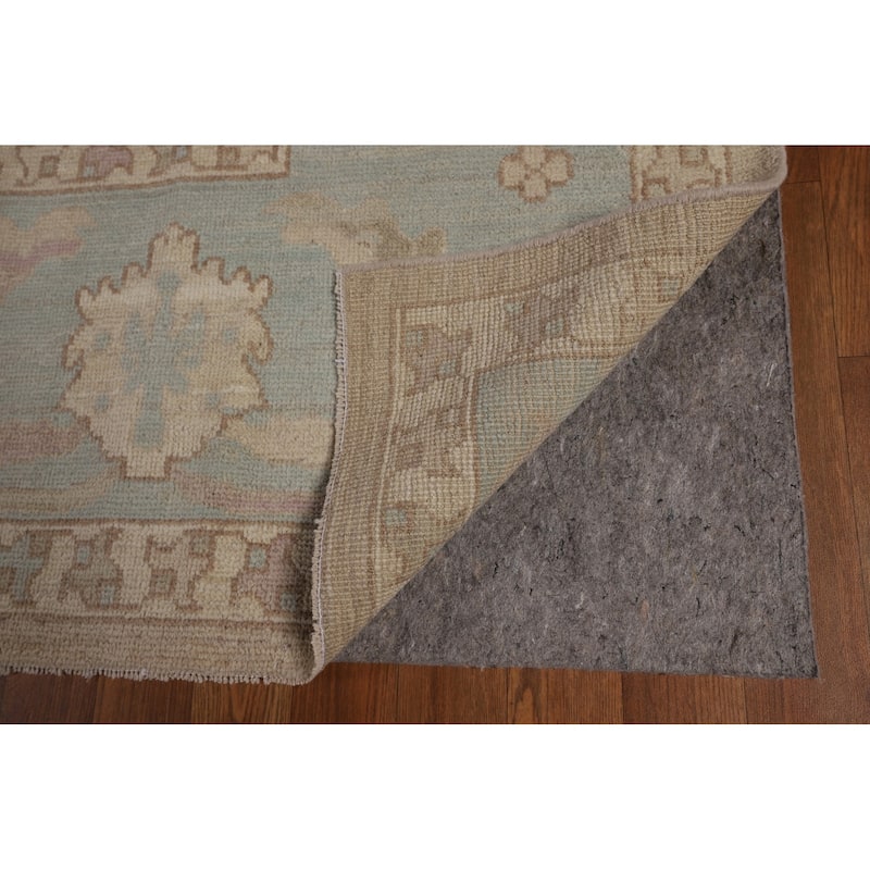 Oushak Turkish Area Rug Hand-Knotted Floral Wool Carpet - 8'1"x 9'6"