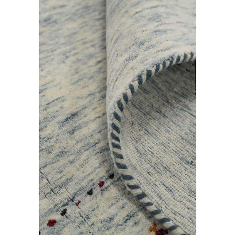 Hand Knotted Oriental 100% Wool Carpet Tribal Animal Pictorial Beige & Ivories Gabbeh Area Rug - 9' 10'' X 9' 10''